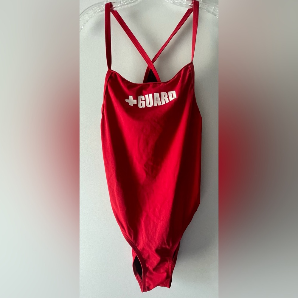 NWOT BLARIX RED LIFEGUARD ONE PIECE LADIES SWIMSUIT - SIZE 40